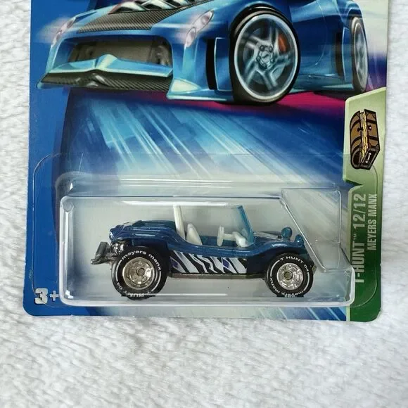Hot Wheels Treasure Hunt T-Hunt Meyers Manx Metallic Blue Real Riders 12/12 2004 - Picture 2 of 3